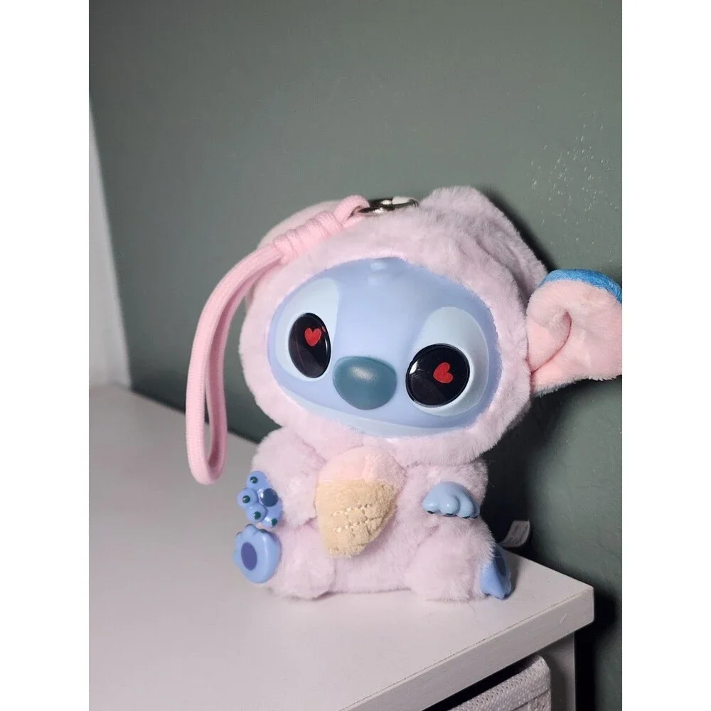 MINISO Disney Stitch Eat Something Before Sleep Strawberry Cone Plush No Box Car